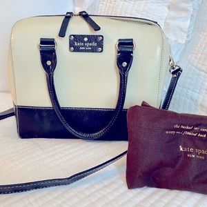 Kate Spade cream and black bag with dust bag